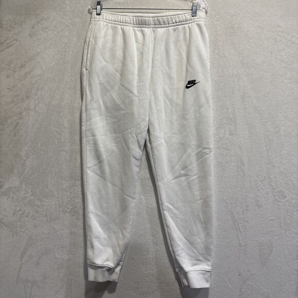 Nike Sportswear Club Fleece Jogger BV2671-100 Men’s Size Large White Logo Swoosh - Picture 1 of 13